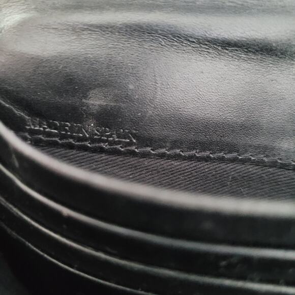 Givenchy Envelope Card Bill Holder Black Wallet Leather Vintage Clasp Large - Picture 8 of 15